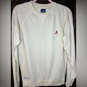 Johnnie-O University Of Alabama Sweatshirt Crew Neck Cream Off White Men's Small